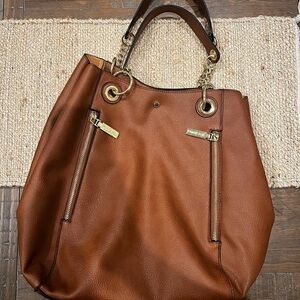 Steve Madden Tan Tote with Gold Accents